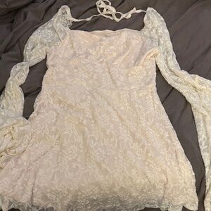 Elegant Cream Lace Dress